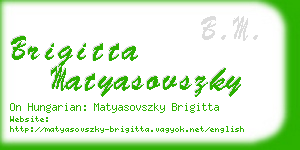 brigitta matyasovszky business card